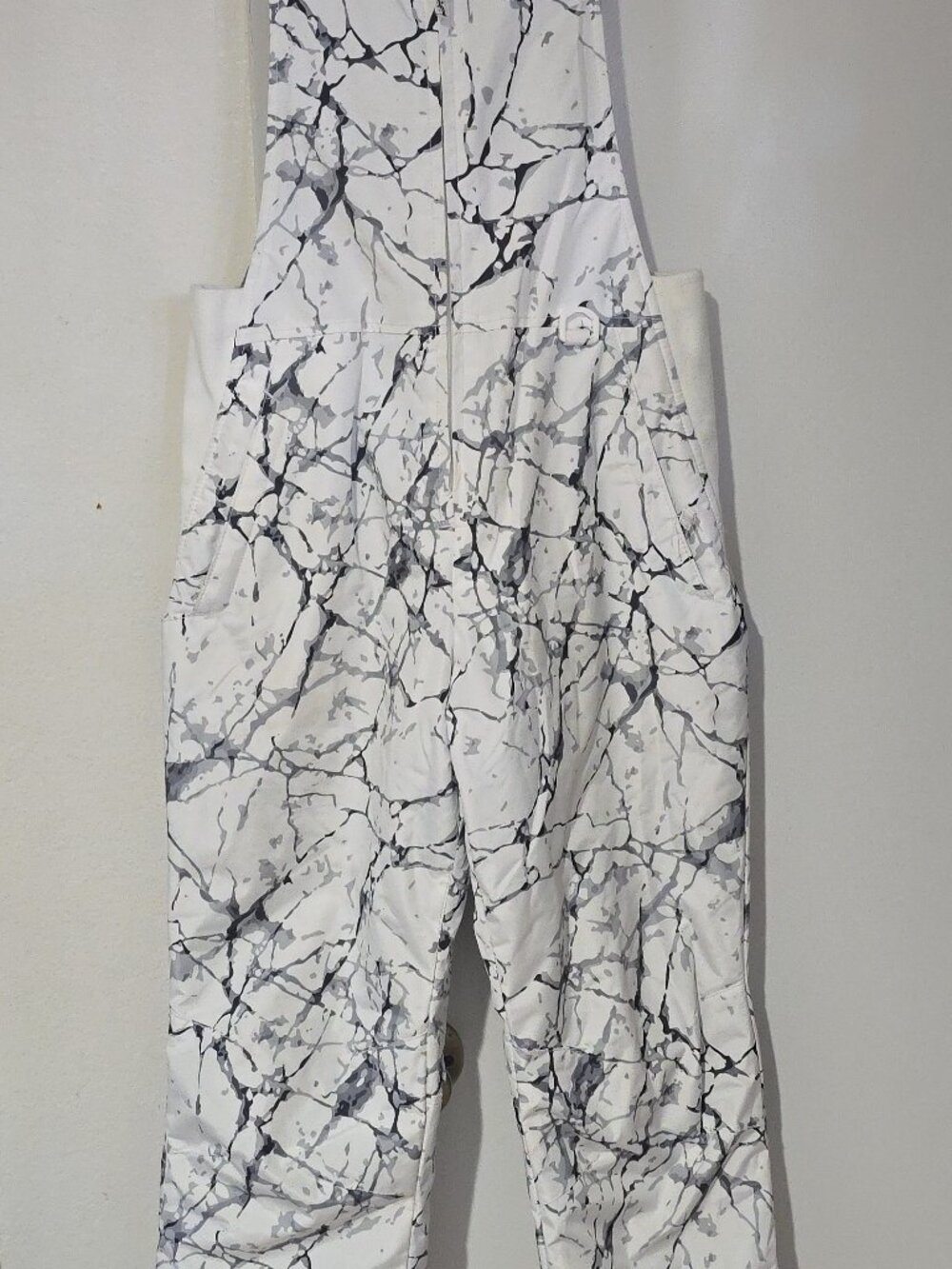 TSLA Insulated Snow Bib Overalls Women's Small White Rock Camo Ski Snowboard Pan